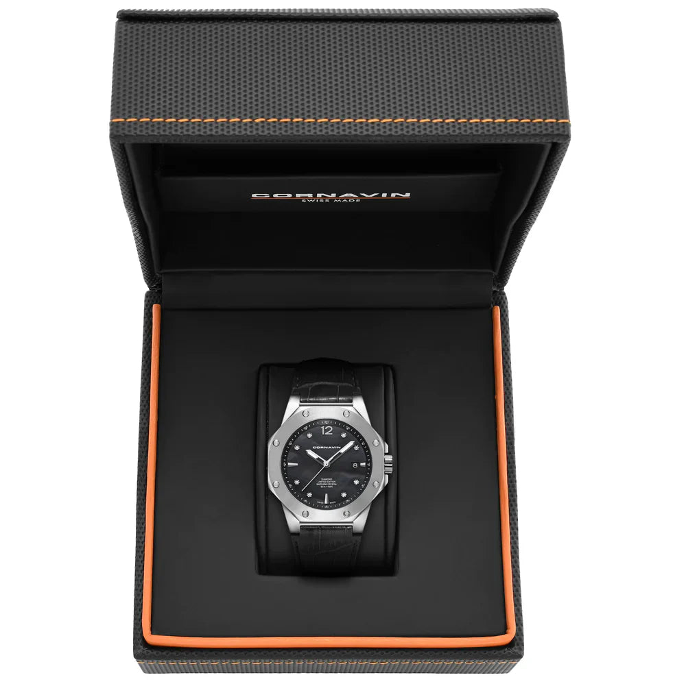 Cornavin Unisexuhr Downtown 3-H Diamond Limited Edition CO-2021-2023D