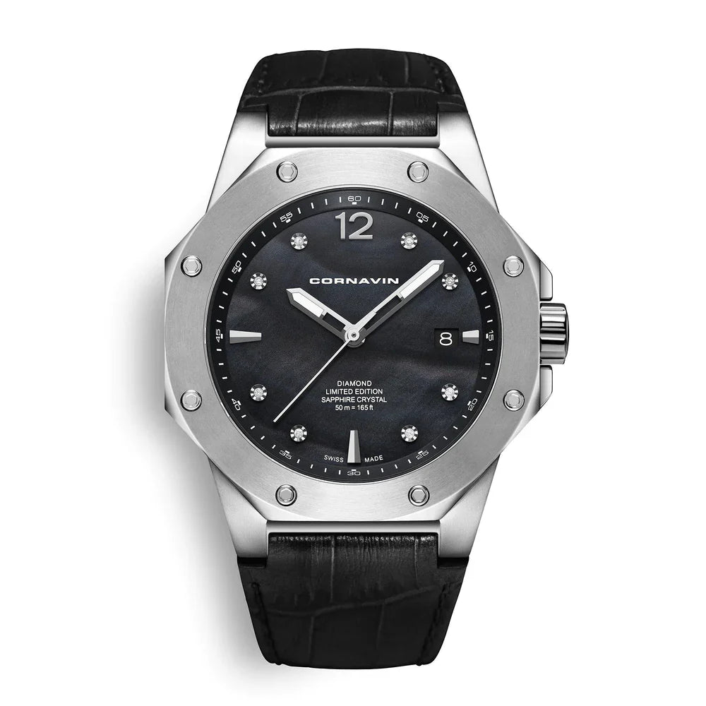 Cornavin Unisexuhr Downtown 3-H Diamond Limited Edition CO-2021-2023D