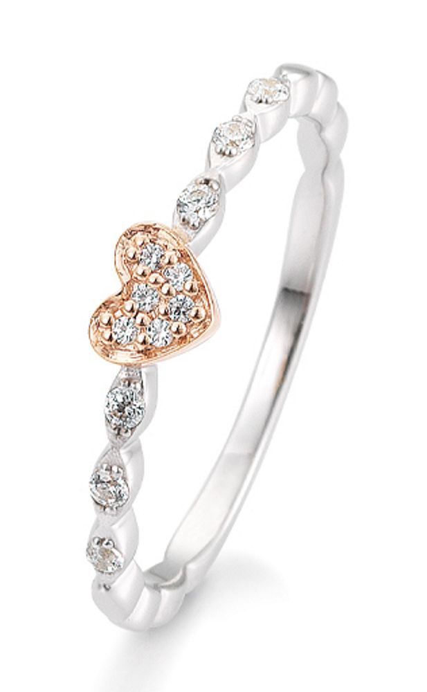 Breuning Verlobungsring Herz Weißgold 41-05710