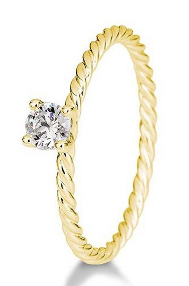 Verlobungsring Kordel Gelbgold 41-06067G