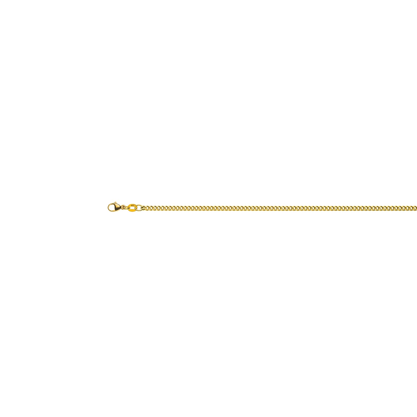 Gelbgold 750 Panzer Collier: 2.6mm Breite, Geschliffen