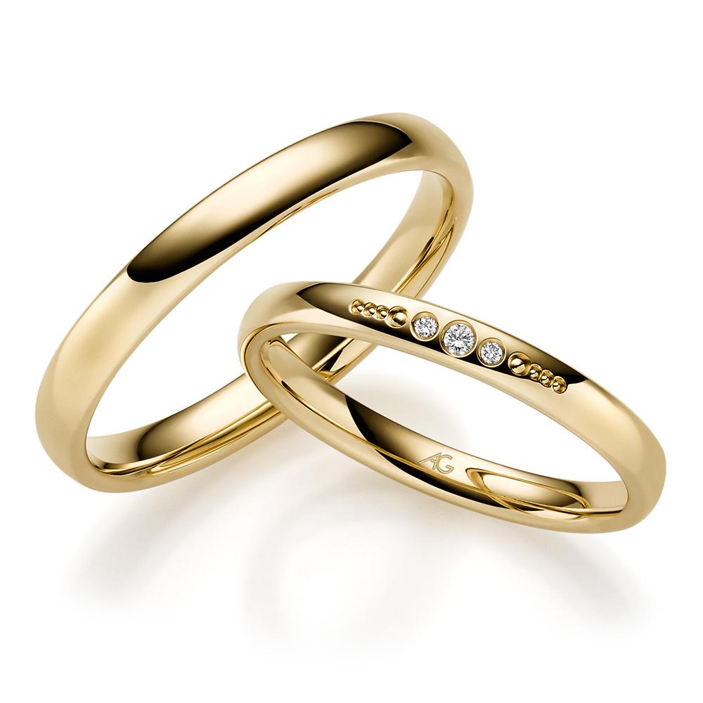 Trauringe Gelbgold Brillant 0.025 ct.