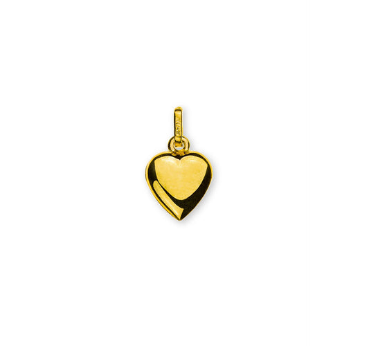Gelbgold 750 Herz Anhänger: Bombiertes Design, Masse 10x10mm